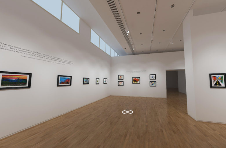 View of a virtual gallery featuring Studio Selections 2021 exhibition