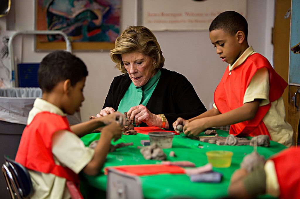 Agnes Gund Crafts With Children